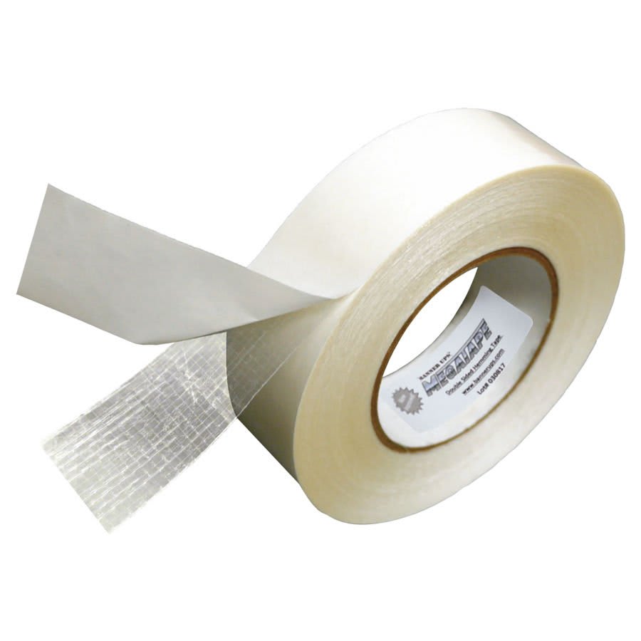 MegaTape 1 1/2" x 30 YD Clear Double-Sided Hem Reinforcing Tape
