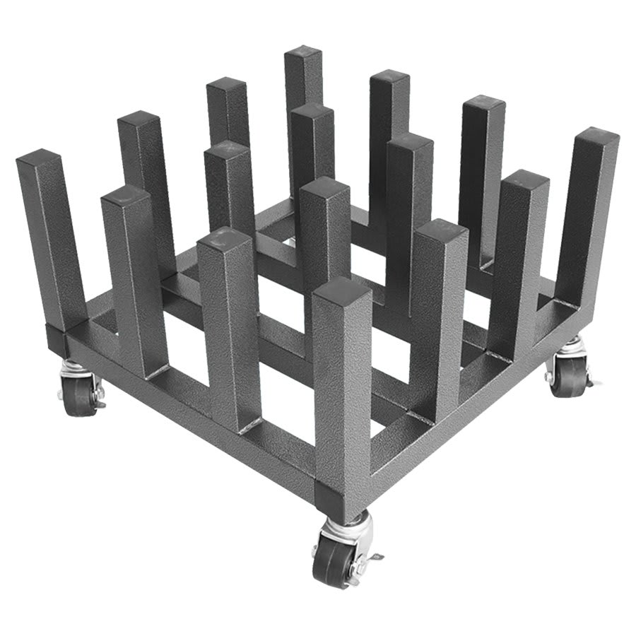 Image One 16 Roll Heavy Duty Mobile Floor Material Rack for 3" Cores