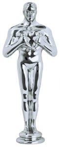 5 3/4" Silver Metal Male Achievement Figure