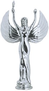 5 3/4" Silver Metal Female Victory Figure