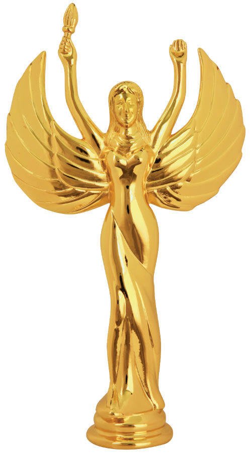 8 3/4" Gold Metal Female Victory Figure