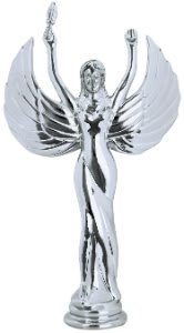 8 3/4" Silver Metal Female Victory Figure