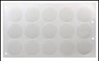 2" White Sublimatable Spectrum MATES Discs with Adhesive (15 Discs per Sheet)