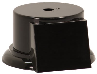 2" Black Round Weighted Plastic Base with Face