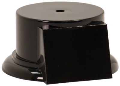 2 1/2" Black Round Weighted Plastic Base with Face