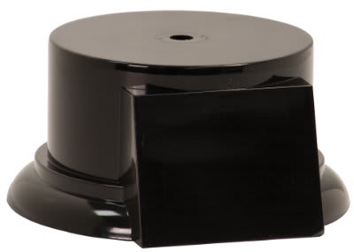 3" Black Round Weighted Plastic Base with Face