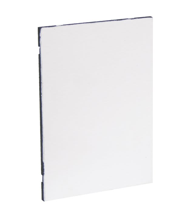 7 1/2" x 9 1/2" White Self-Adhesive Grooved Plaque Hanger