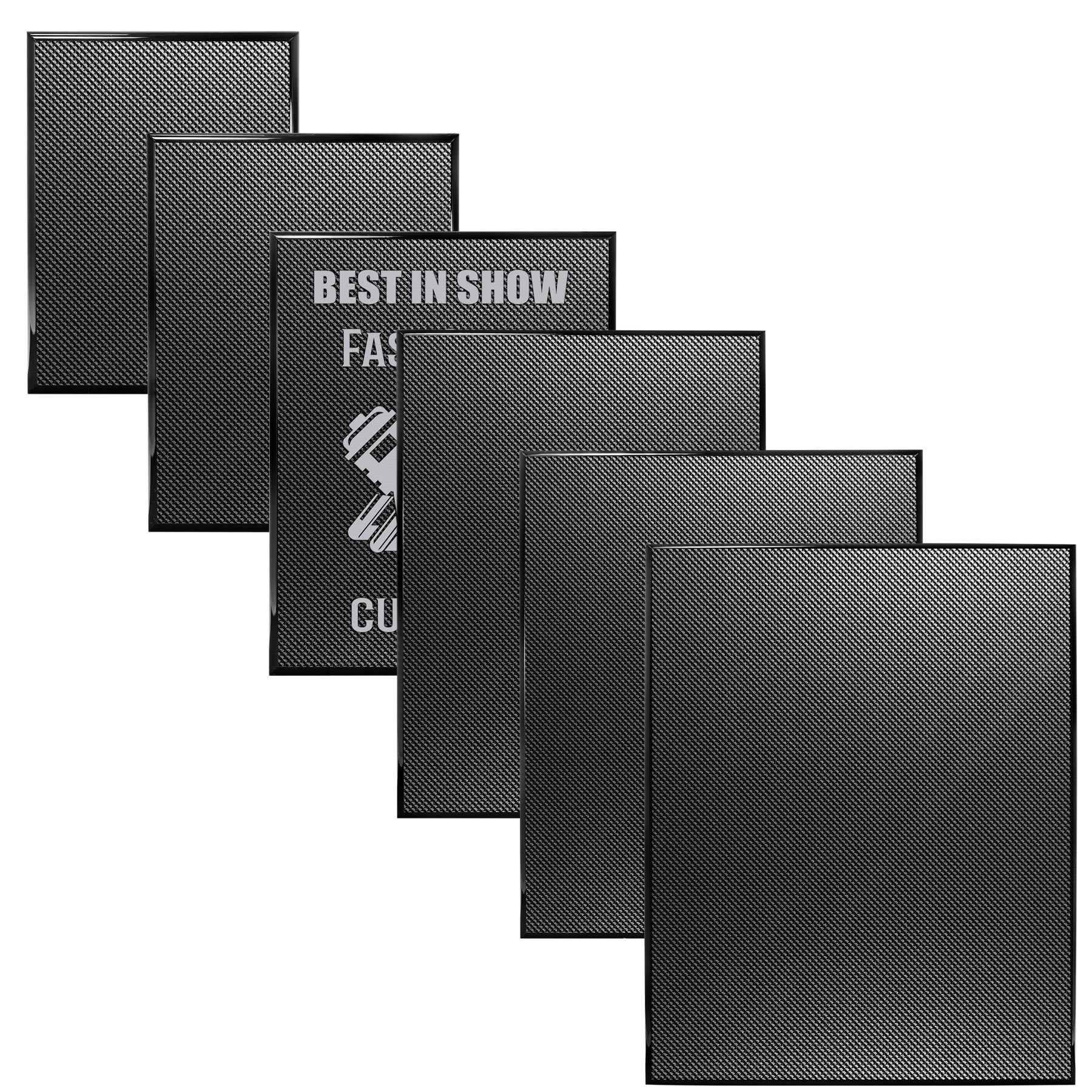 Piano Carbon Fiber Finish Plaques Sample Set
