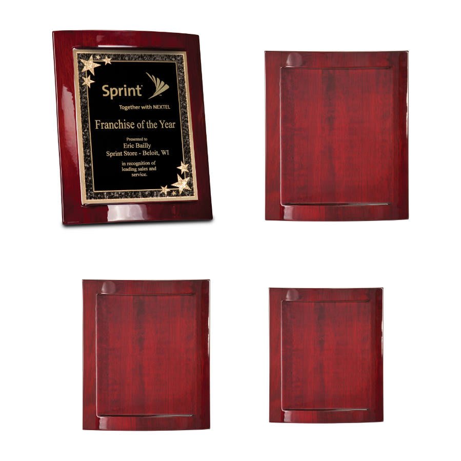 Rosewood Eclipse Piano Finish Plaque Blank Sample Set