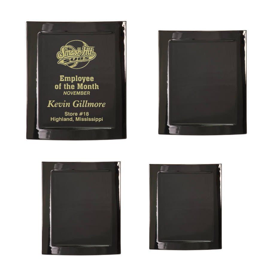 Black Eclipse Piano Finish Plaque Blank Sample Set