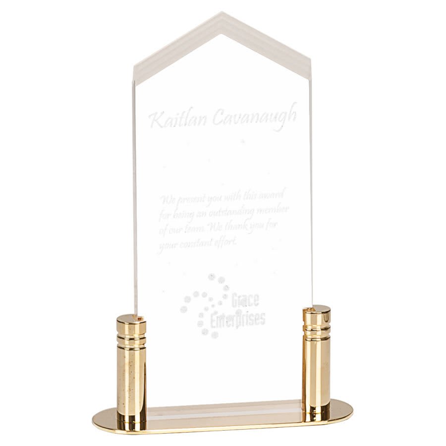 3" x 6" Clear Frosted Arrow Pop-In Acrylic (Base not included)