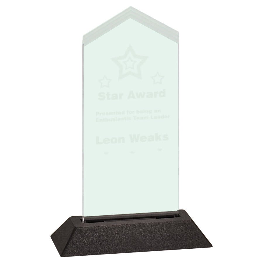 3" x 7" Jade Frosted Arrow Pop-In Acrylic (Base not included)