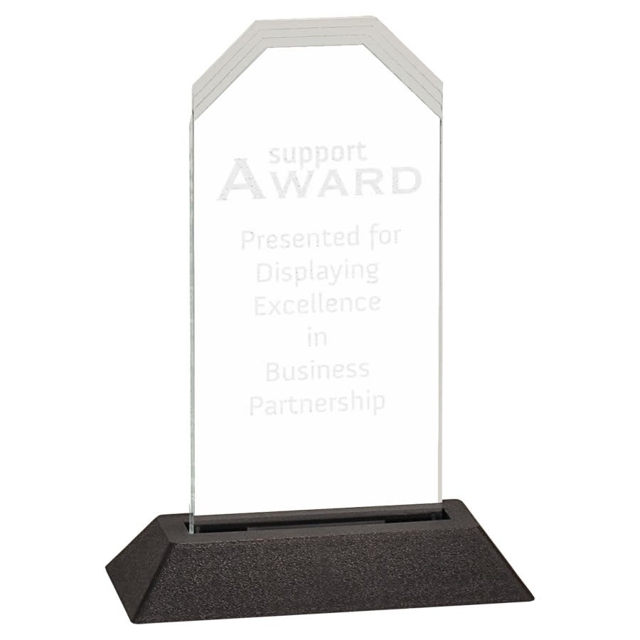 3" x 6" Clear Frosted Corners Pop-In Acrylic (Base not included)