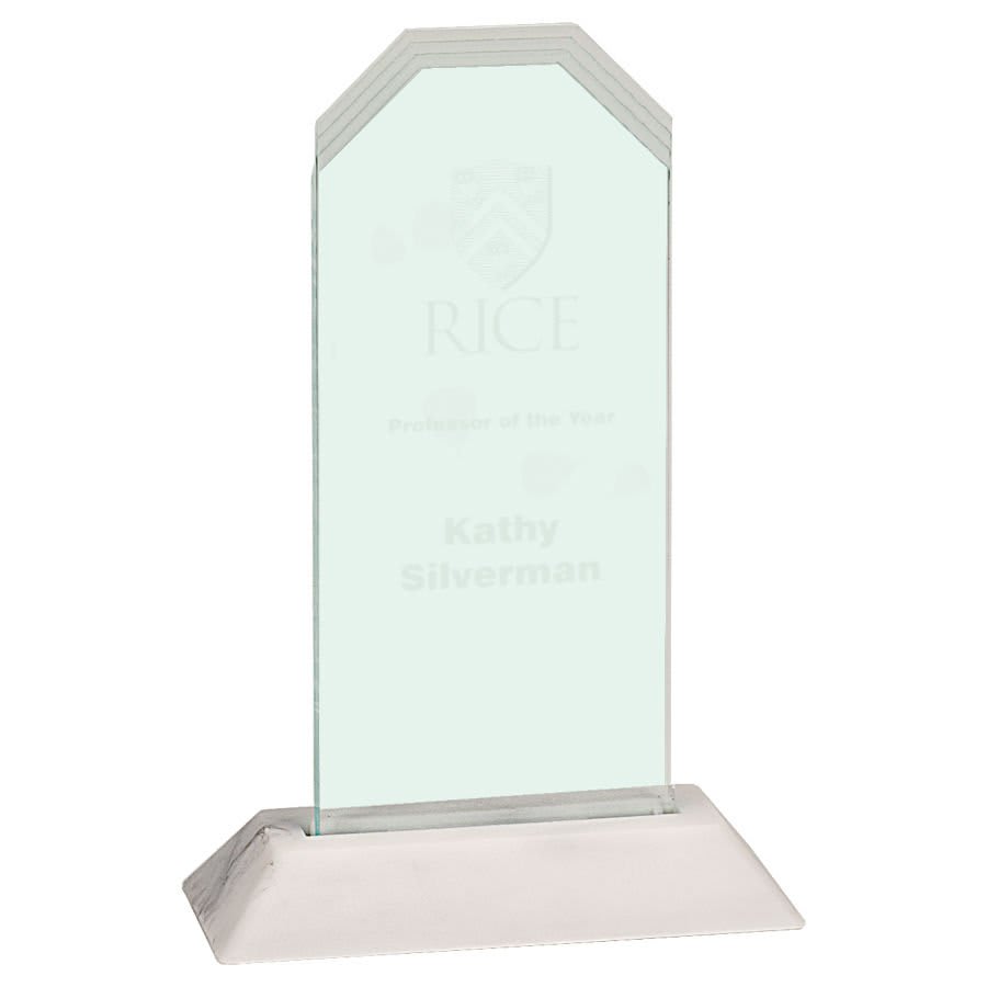 3" x 7" Jade Frosted Corners Pop-In Acrylic (Base not included)