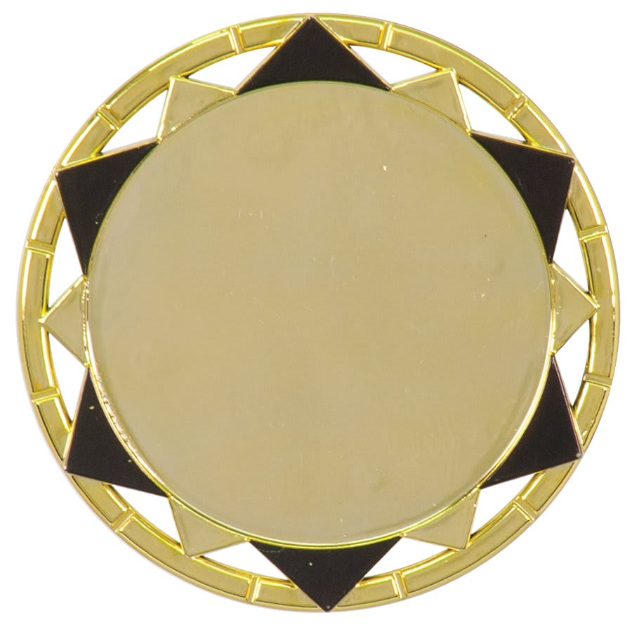 2 5/8" Gold/Black Plaque Mount with 2" Insert Holder