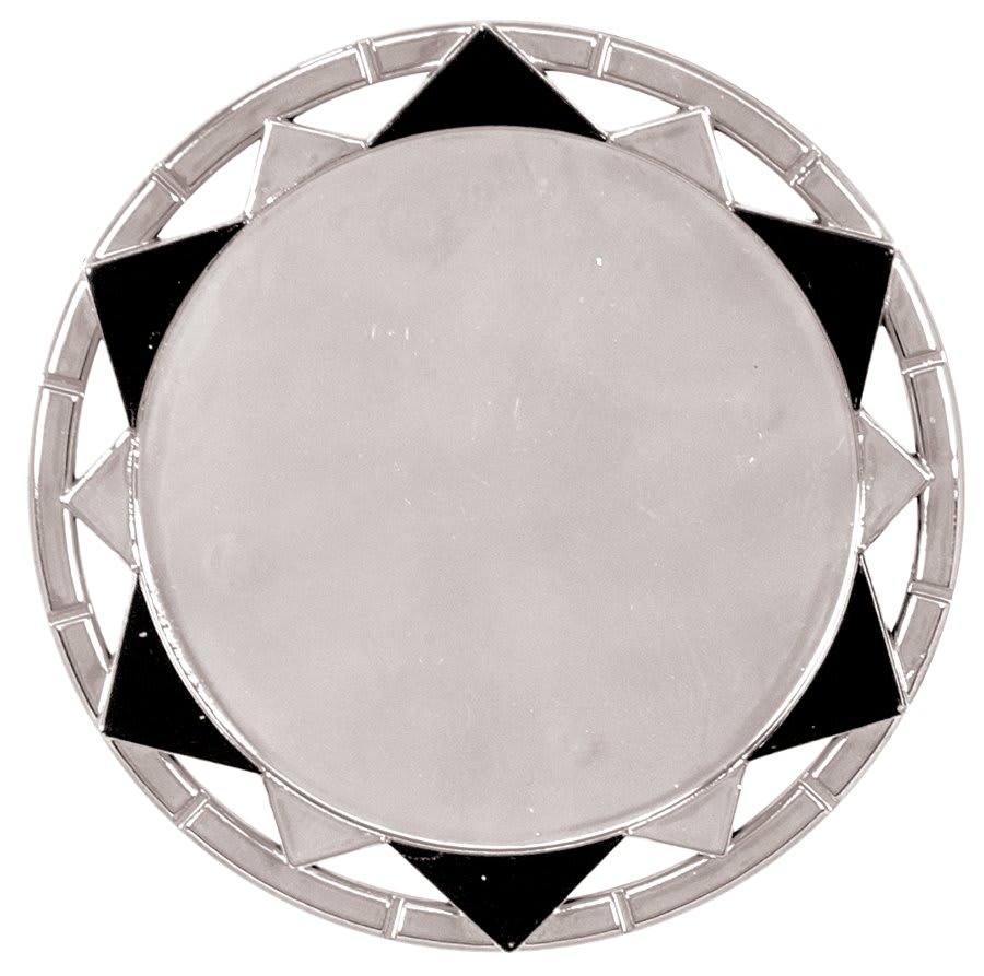 2 5/8" Silver/Black Plaque Mount with 2" Insert Holder