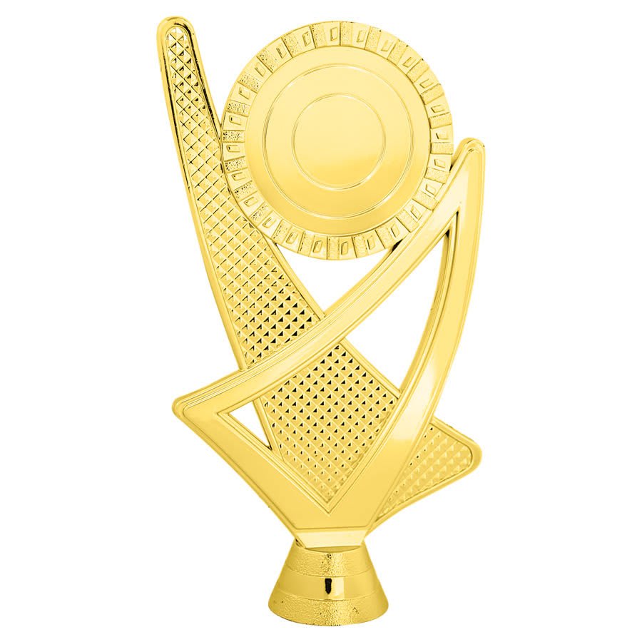 6 1/2" Gold Crossed Triangle 2" Insert Holder