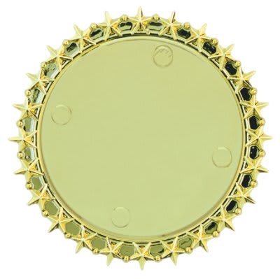 2 1/2" Gold Star Plaque Mount with 2" Insert Holder