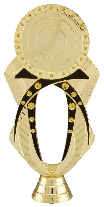 6 1/2" Black/Gold 2" Insert Holder Figure