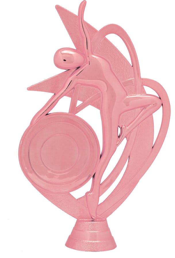 6 1/2" Pink Dance 2" Insert Holder Figure