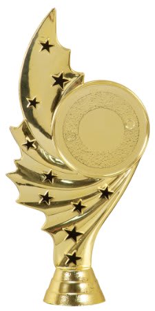 6 1/2" Black/Gold 2" Insert Holder Figure