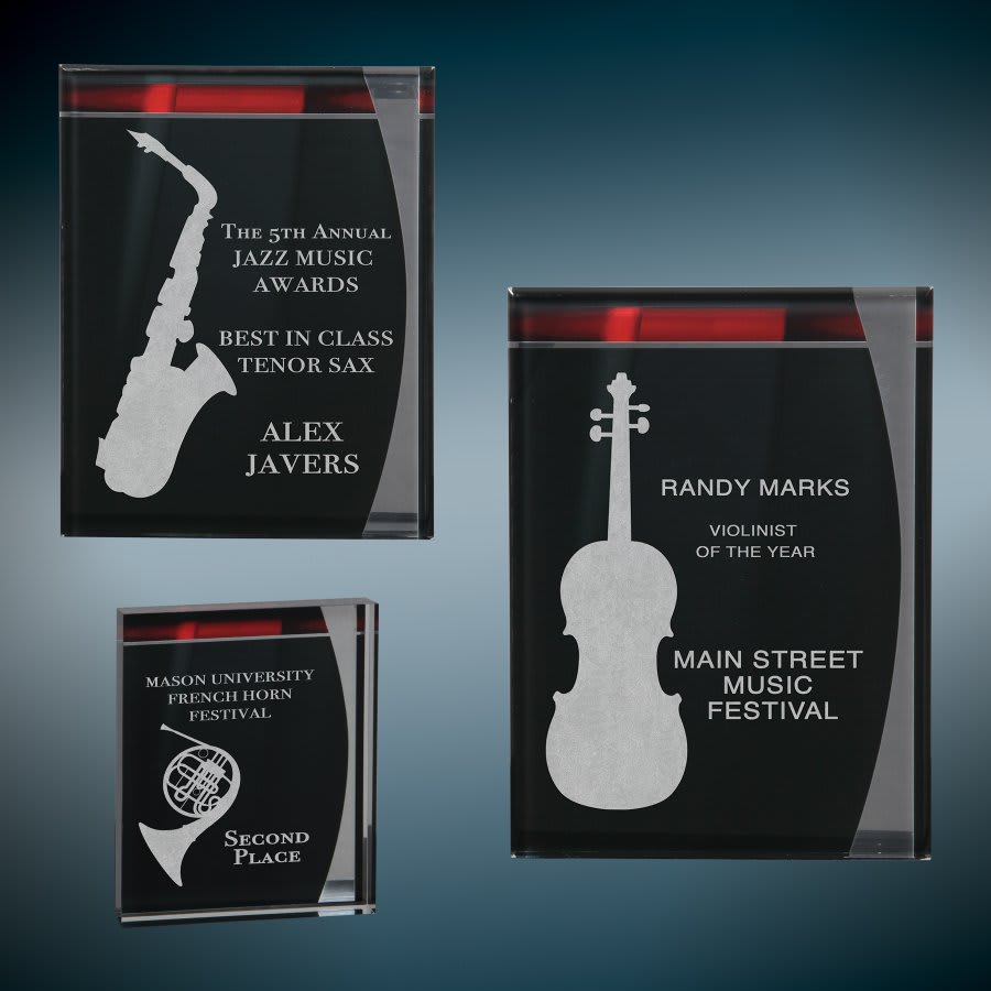 Lustre Acrylic Standup Plaque and Plaque with Hanger Sample Set