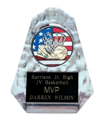 4 3/4" Clear Pyramid Sculpted Ice