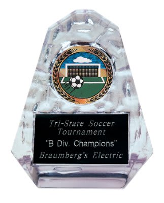 5 1/2" Clear Pyramid Sculpted Ice