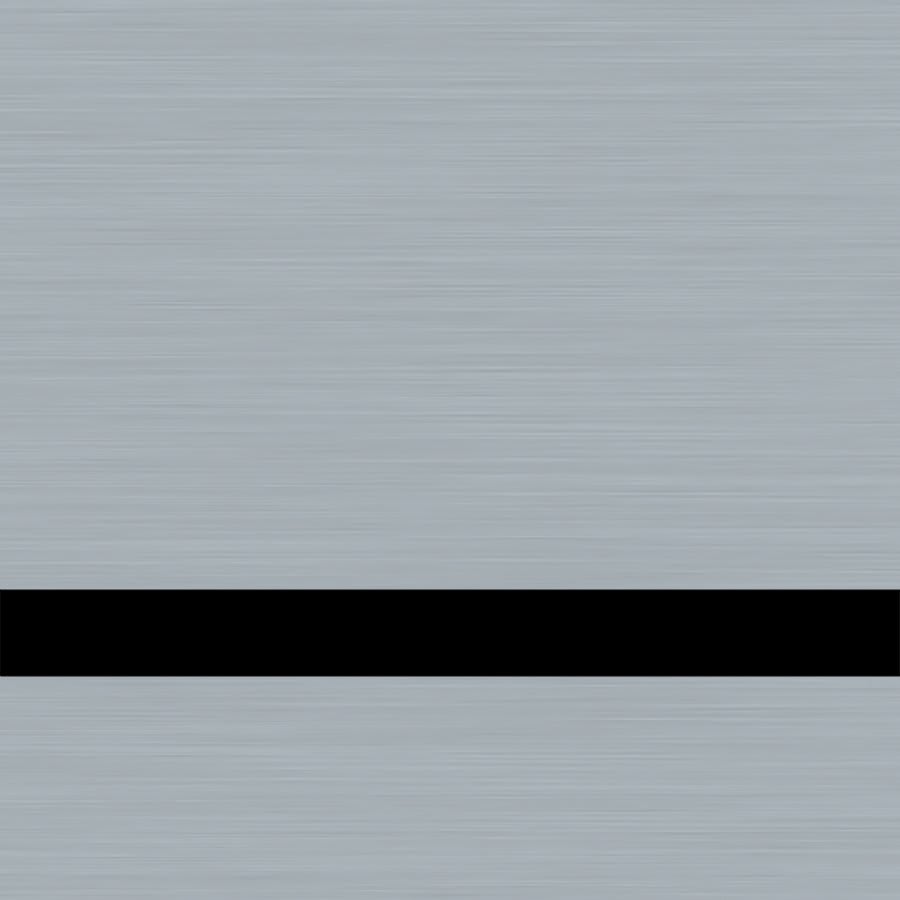 12 1/16" x 24 1/4" x 1/16" Brushed Aluminum/Black Print Receptive Plastic