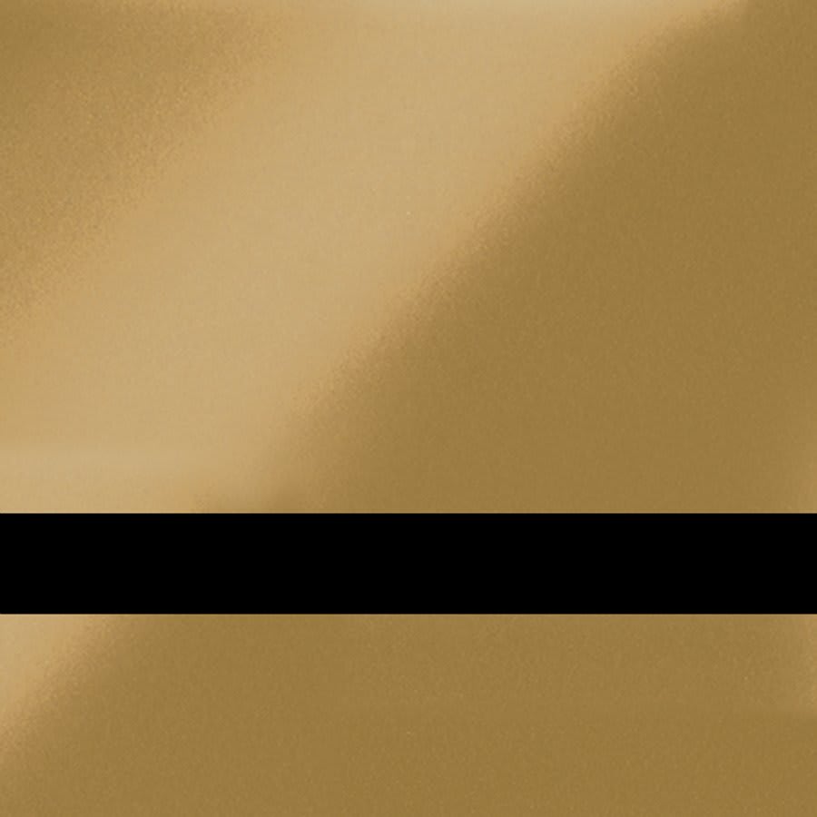 24 1/8" x 48 1/2" x 1/16" Mirrored Gold/Black Print Receptive Plastic