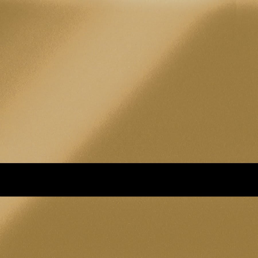24 1/8" x 24 1/4" x 1/16" Mirrored Gold/Black Print Receptive Plastic