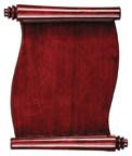 10 1/2" x 14" Rosewood Piano Finish Scroll Plaque