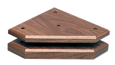 7 1/4" x 7 1/4" x 1" Cherry Finish Economy 3-Post Set