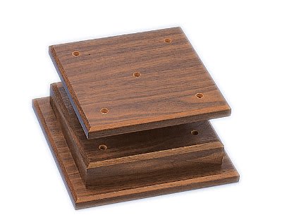 7 1/2" x 7 1/2" x 5/8" Cherry Finish 4-Post Lid