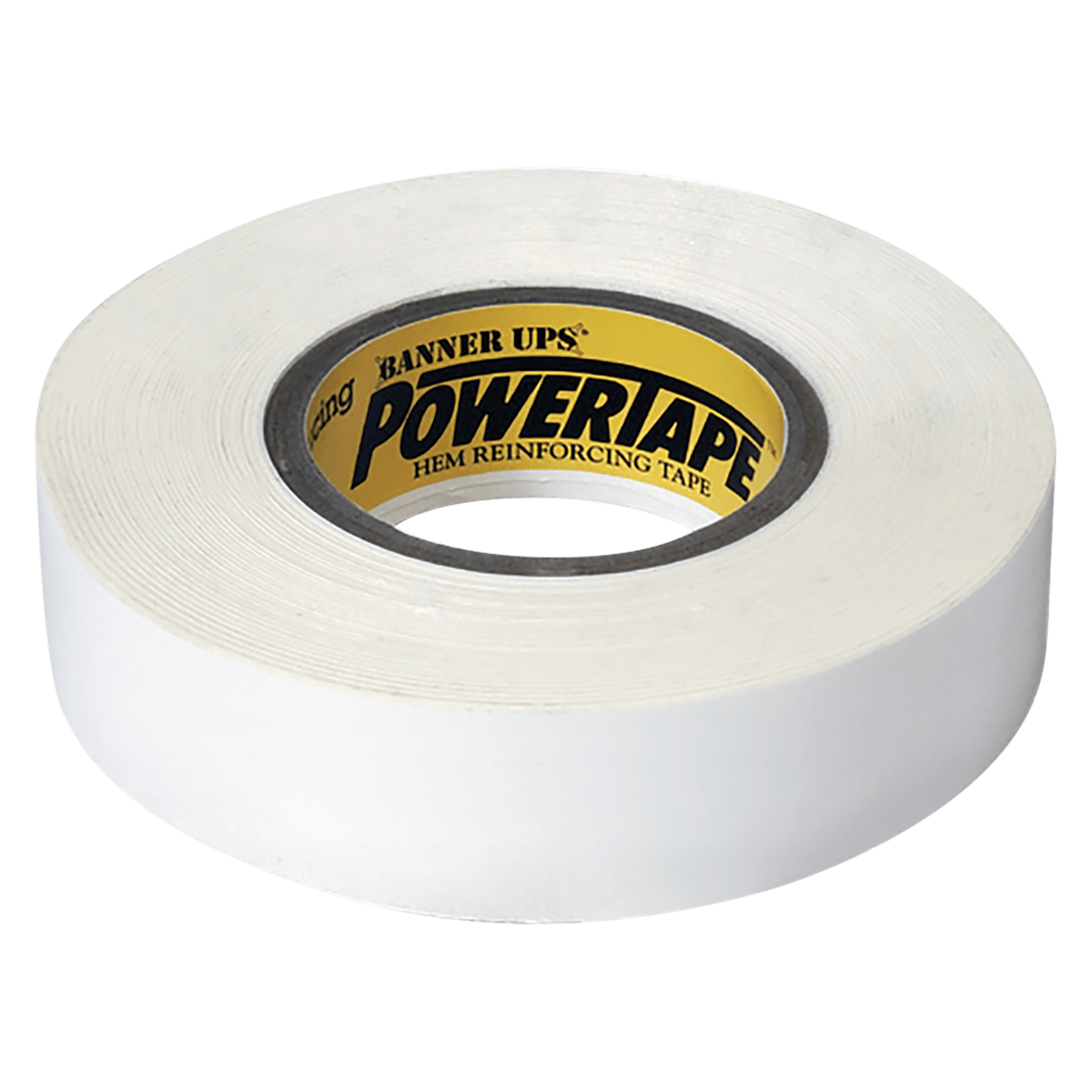 PowerTape 1 1/2" x 36 YD White Single-Sided Banner Tape