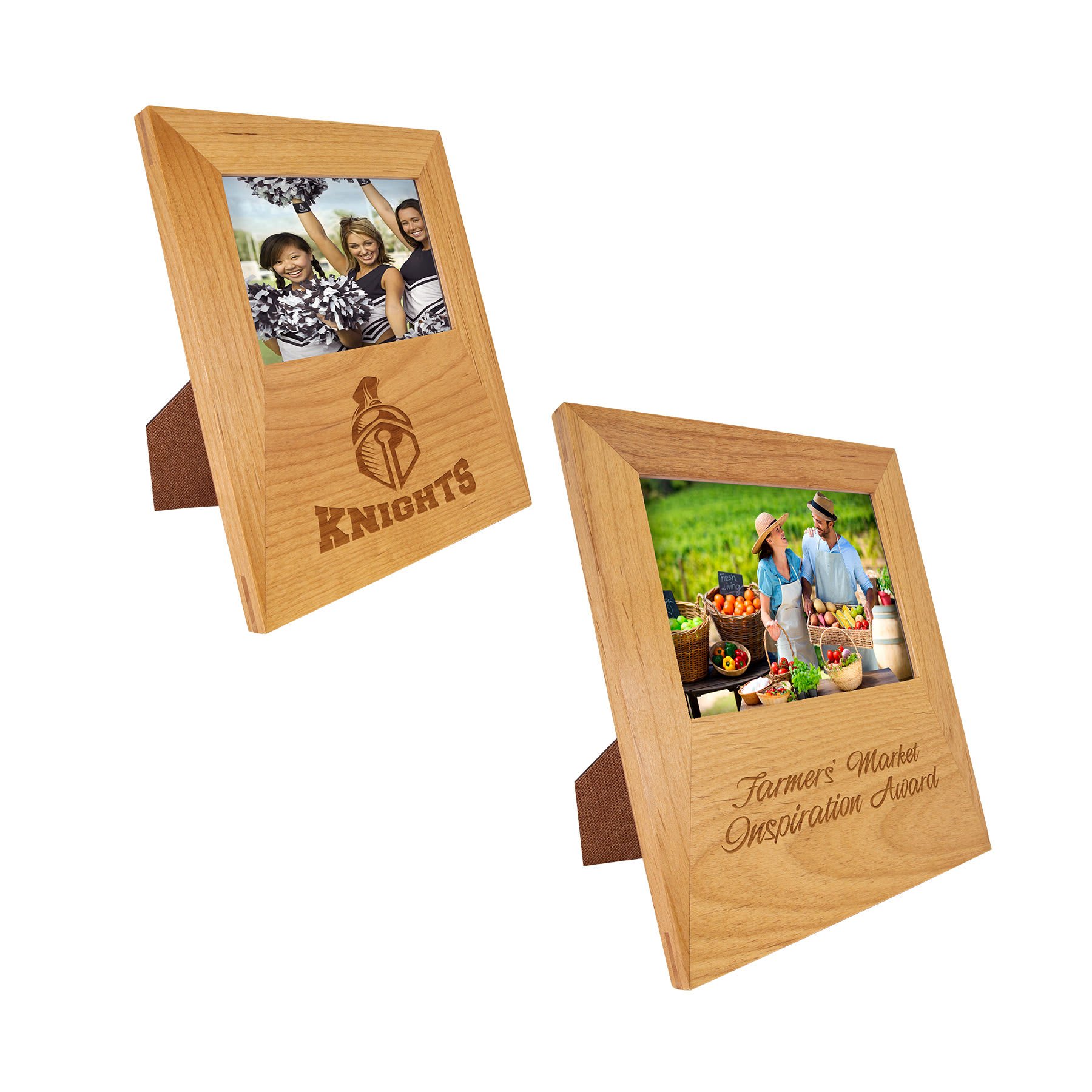 Red Alder Picture Frame with Engraving Area Sample Set