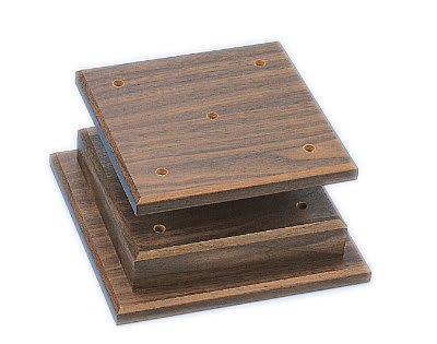 9" x 9" x 2 1/8" Walnut Finish 4-Post set