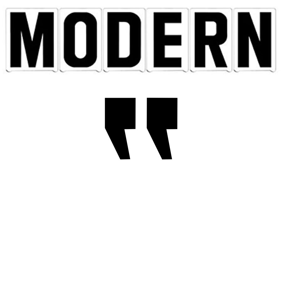 3"(H) Black Modern Font Left Quote Mark Gemini Pronto Changeable Copy