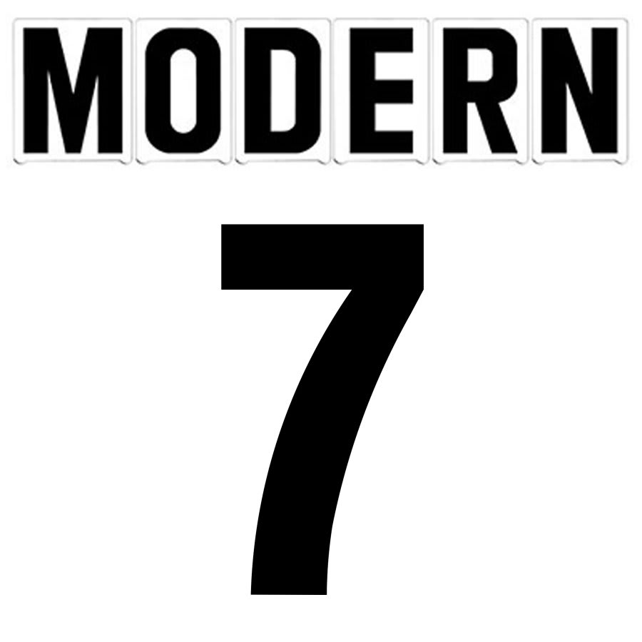 3"(H) Black Modern Font Number 7 Gemini Pronto Changeable Copy