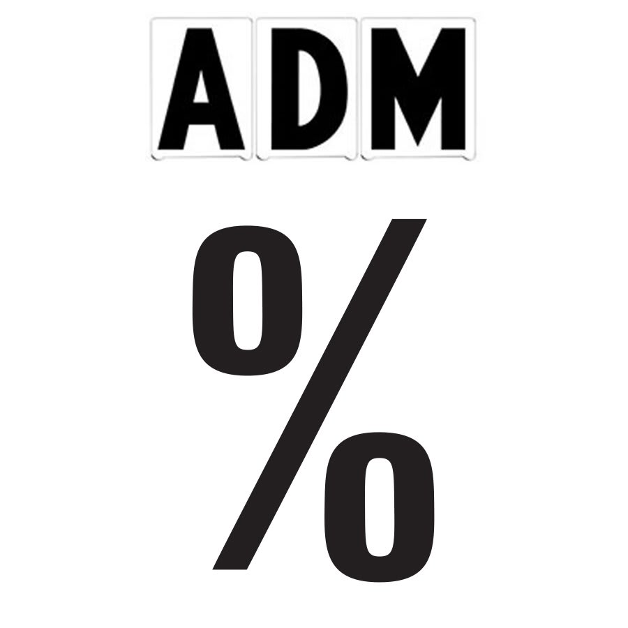 4"(H) Black ADM Font Percent Sign Gemini Pronto Changeable Copy