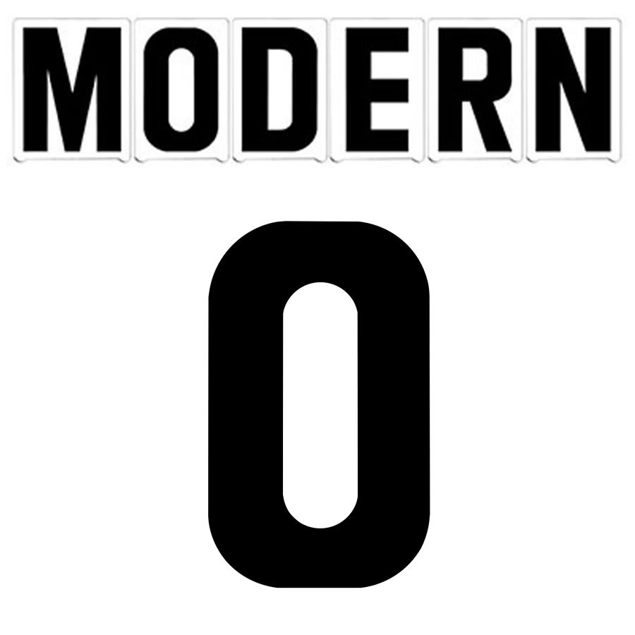 4"(H) Black Modern Font Letter O Gemini Pronto Changeable Copy