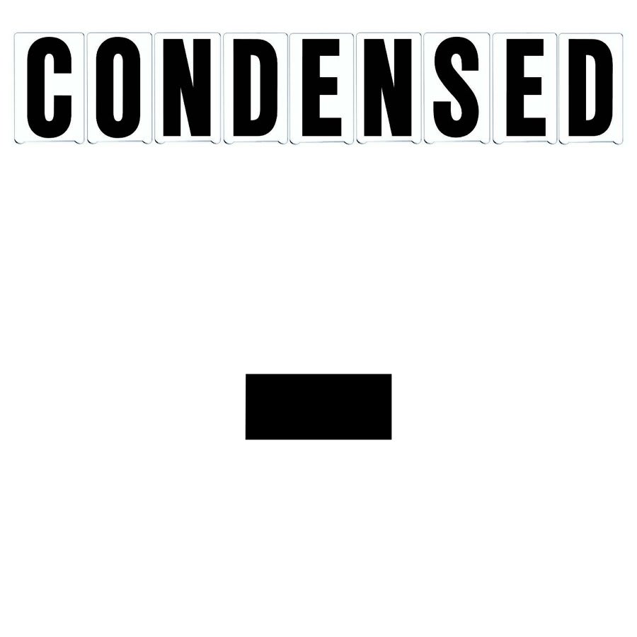 6"(H) Black Condensed Font Dash Gemini Pronto Changeable Copy