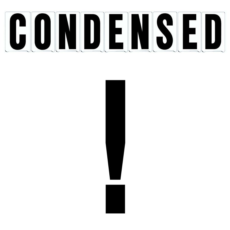 6"(H) Black Condensed Font Exclamation Point Gemini Pronto Changeable Copy