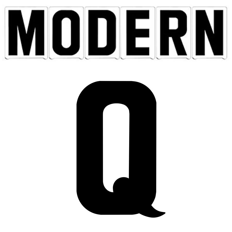 6"(H) Black Modern Font Letter Q Gemini Pronto Changeable Copy