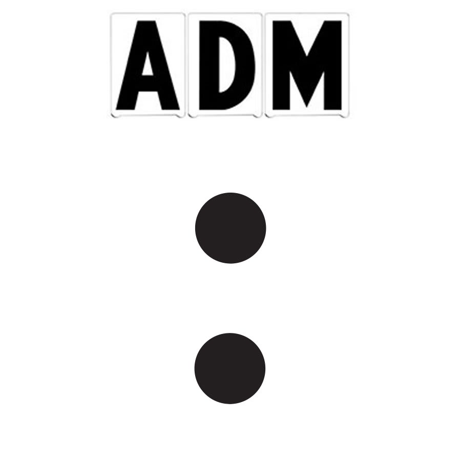 8"(H) Black ADM Font Colon Gemini Pronto Changeable Copy