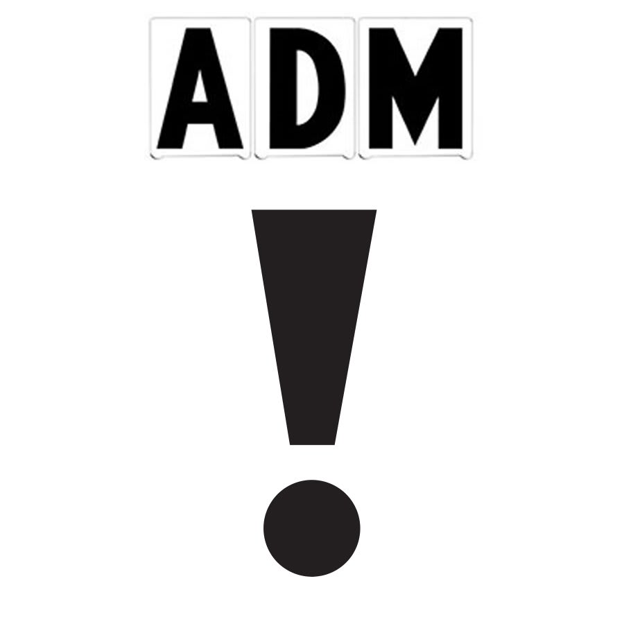 8"(H) Black ADM Font Exclamation Point Gemini Pronto Changeable Copy