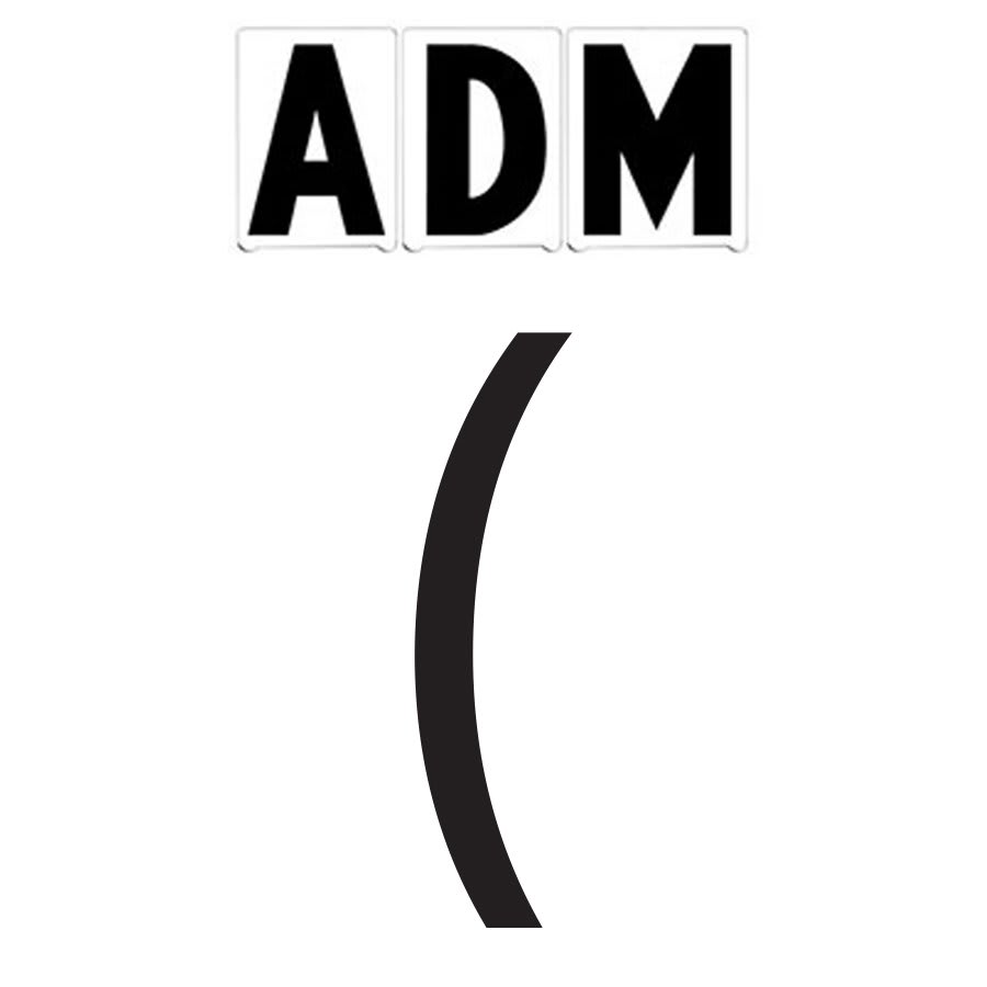 8"(H) Black ADM Font Left Parenthesis Gemini Pronto Changeable Copy