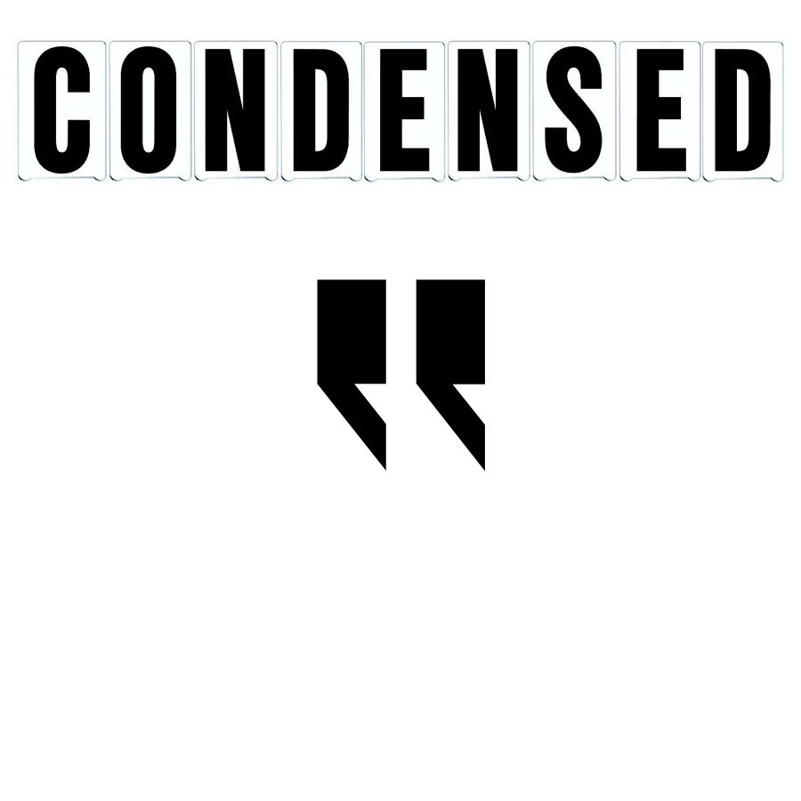 8"(H) Black Condensed Font Left Quote Mark Gemini Pronto Changeable Copy