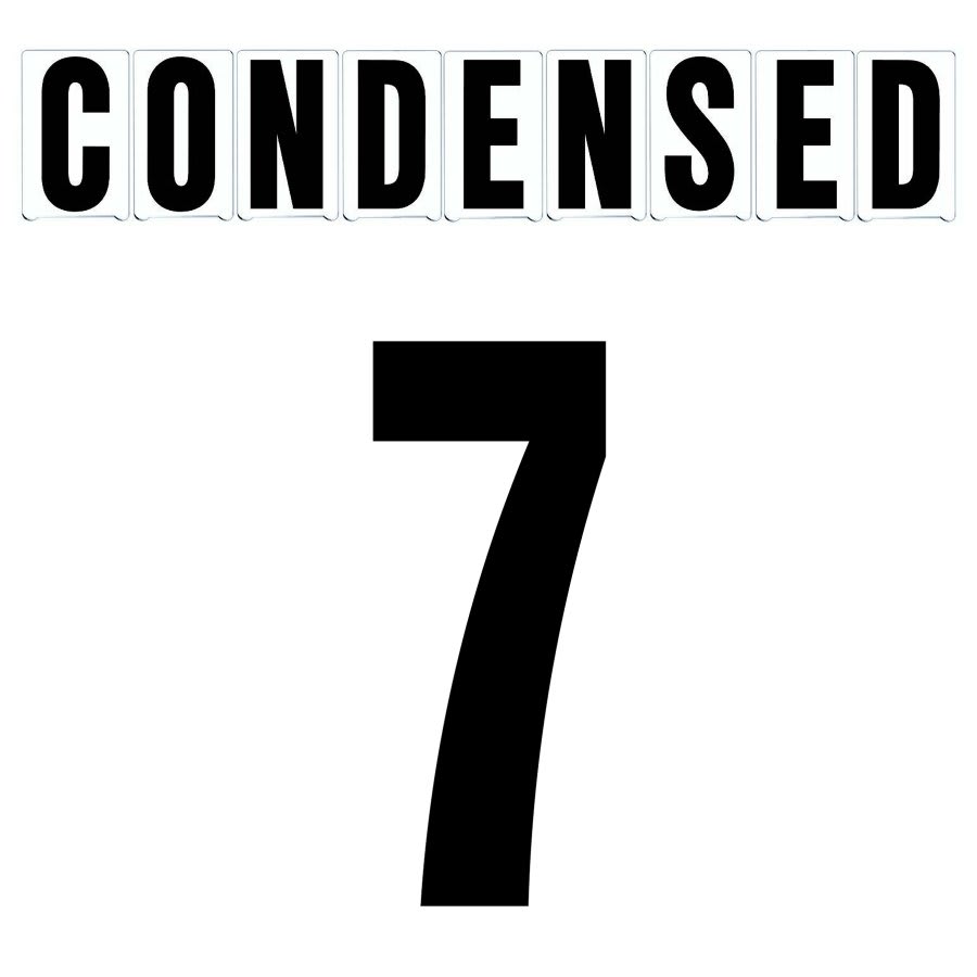 8"(H) Black Condensed Font Number 7 Gemini Pronto Changeable Copy