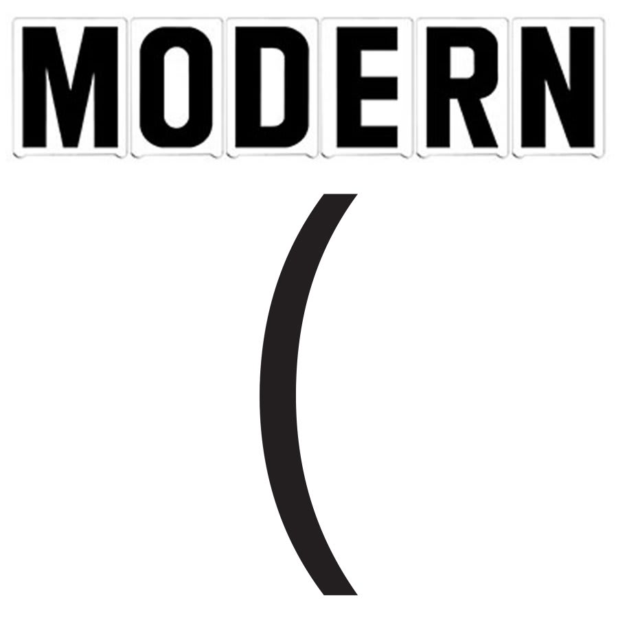 8"(H) Black Modern  Font Left Parenthesis Gemini Pronto Changeable Copy